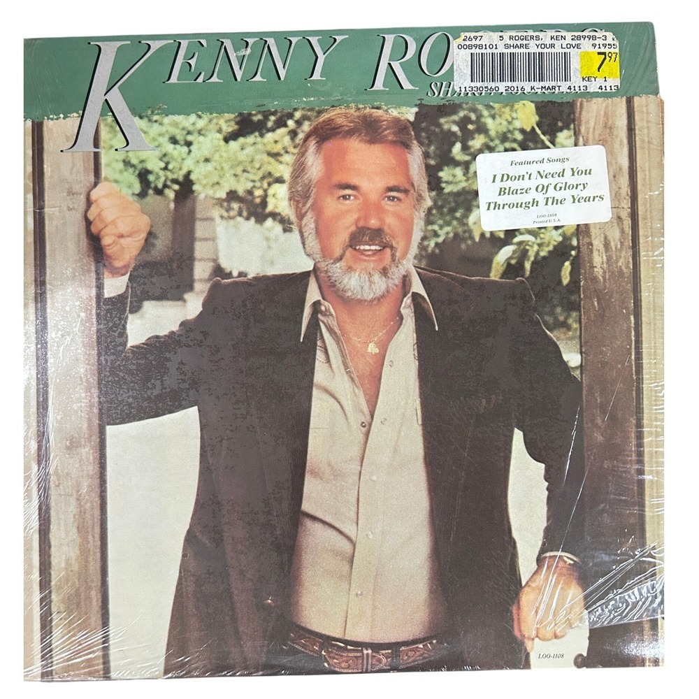 Kenny Rogers Share Your Love Vinyl LP 1981 Lionel Richie Country Pop Soft Rock
